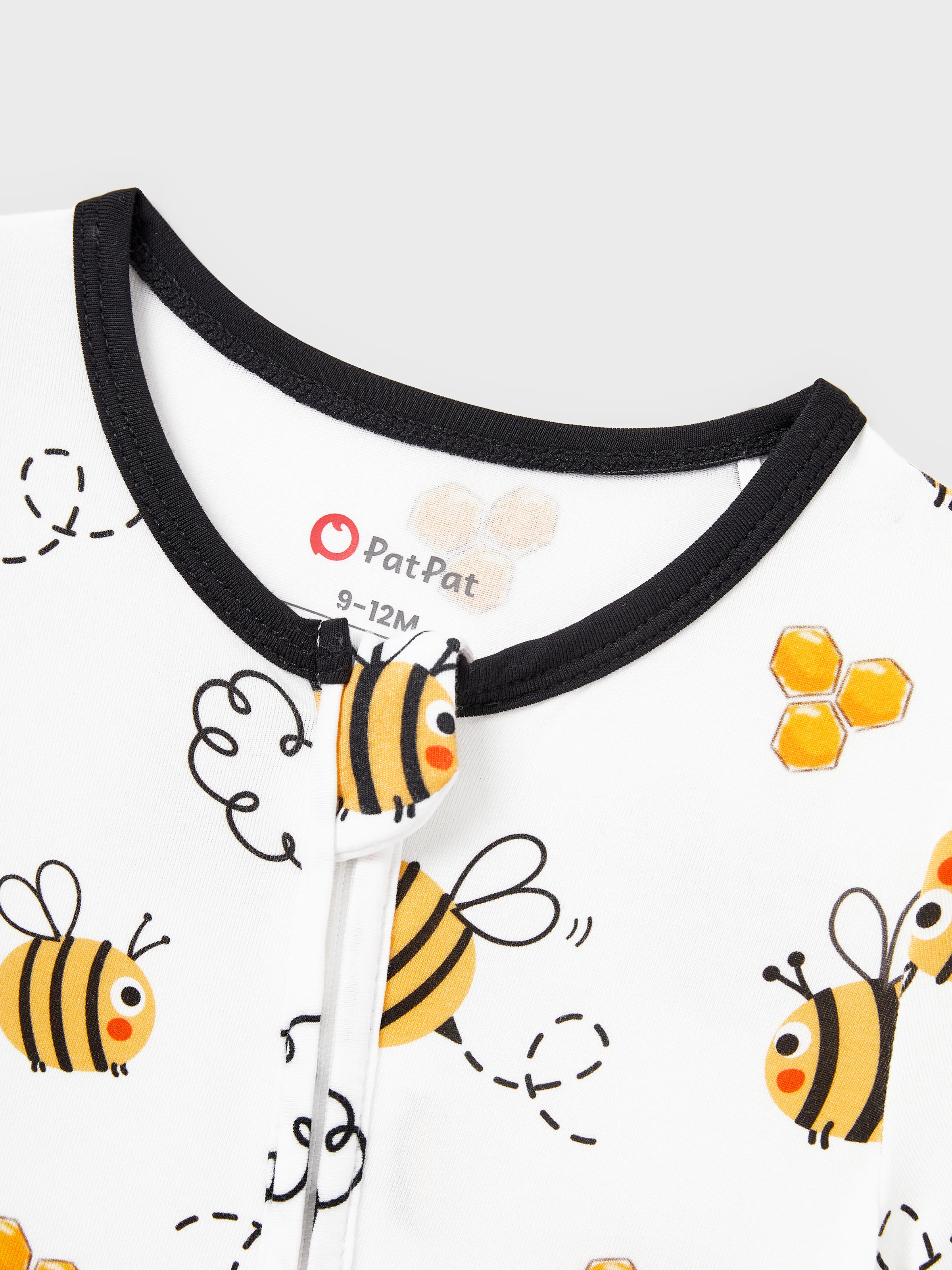 Family Matching Bamboo Pajamas Soft Bamboo Viscose PJs for Men Women Kids Toddler, Cute Bee Print Sleepwear with Short Sleeve Top and Long Pants White - Image 23