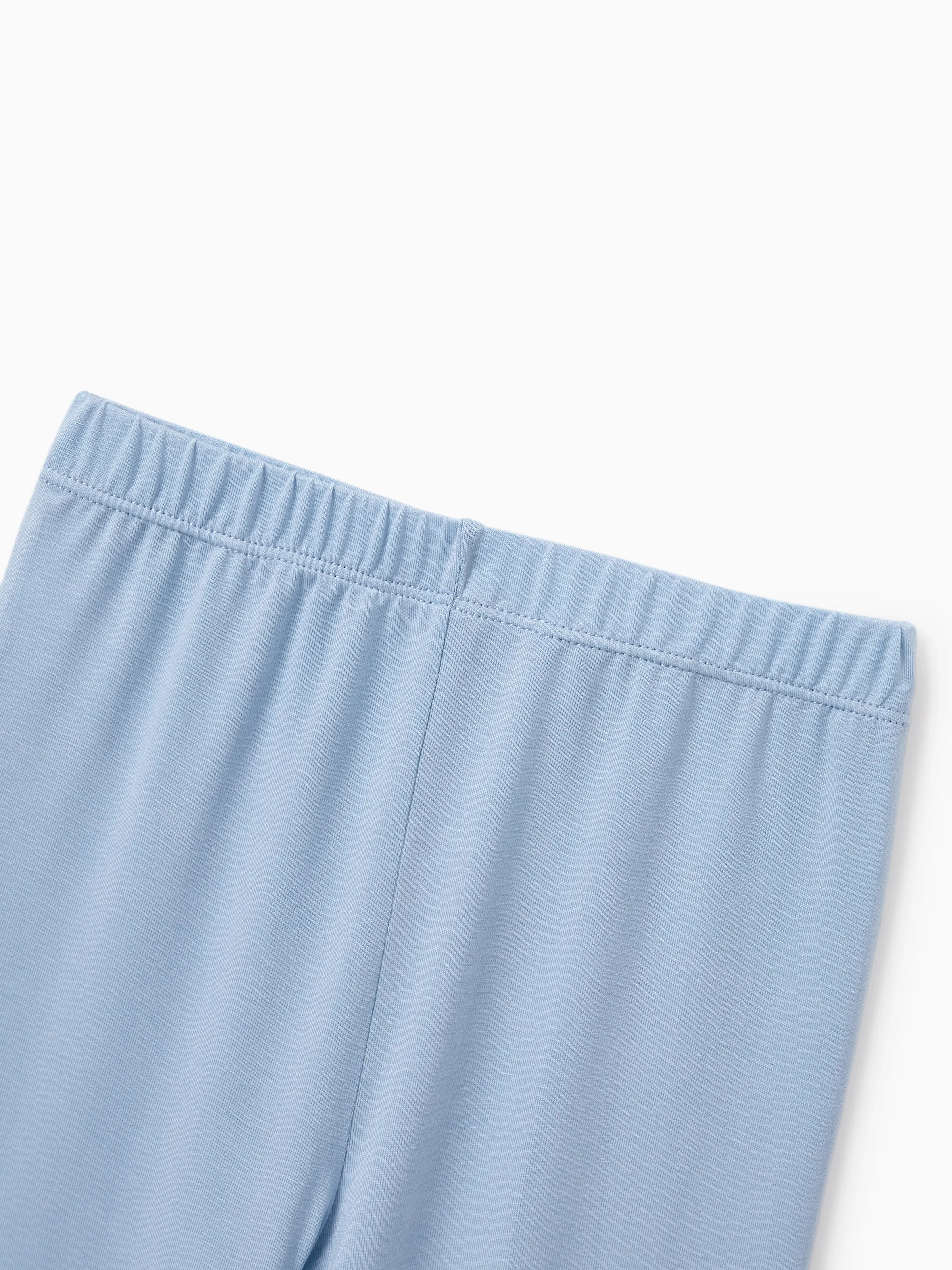 Mommy & me Bamboo Pajamas Soft Bamboo Viscose PJs for Men Women Kids Toddler Baby, Classic Blue Short-sleeve Sleepwear with Button-Down Shirt and Pants Blue grey - Image 11