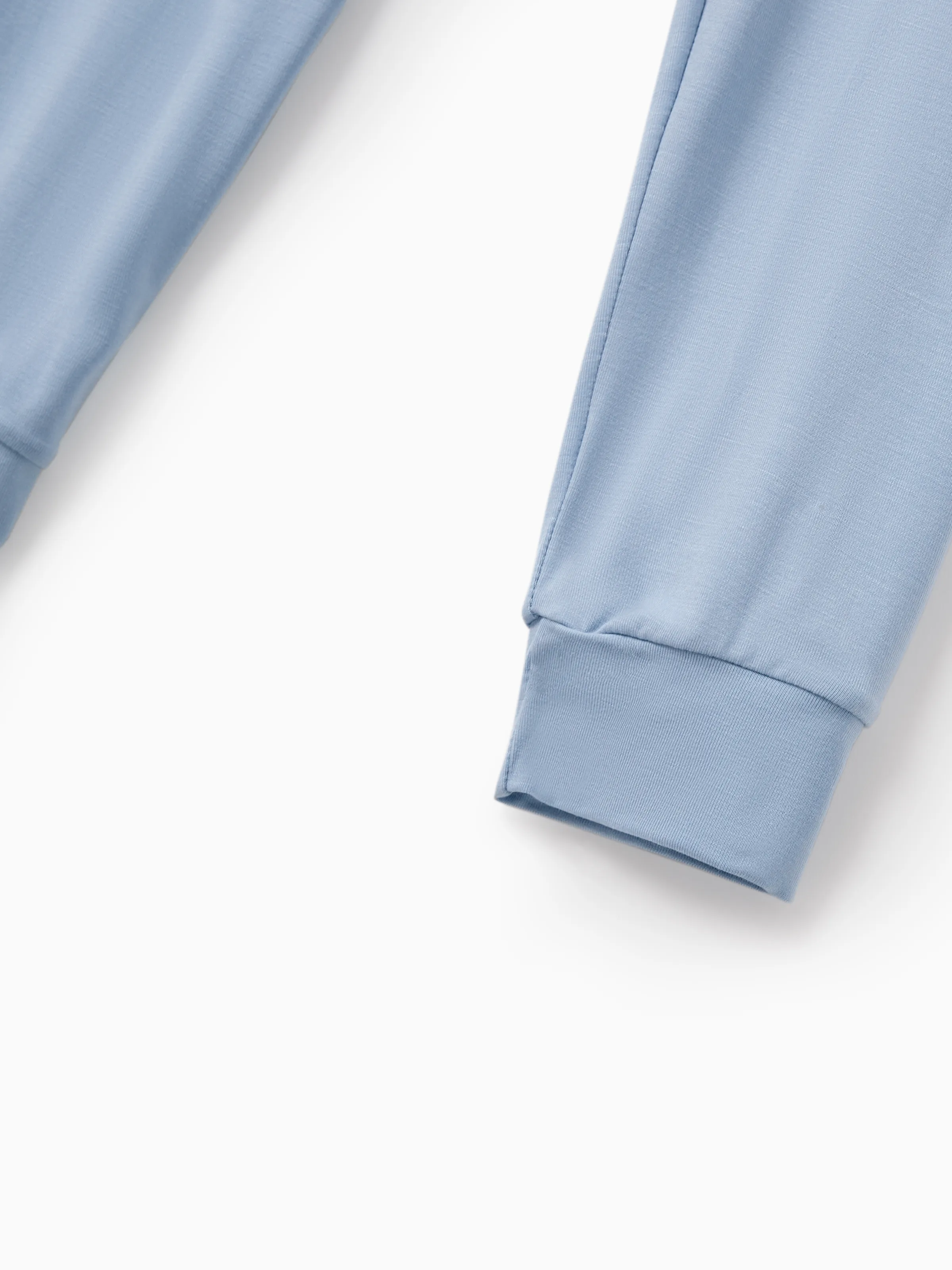 Mommy & me Bamboo Pajamas Soft Bamboo Viscose PJs for Men Women Kids Toddler Baby, Classic Blue Short-sleeve Sleepwear with Button-Down Shirt and Pants Blue grey - Image 12