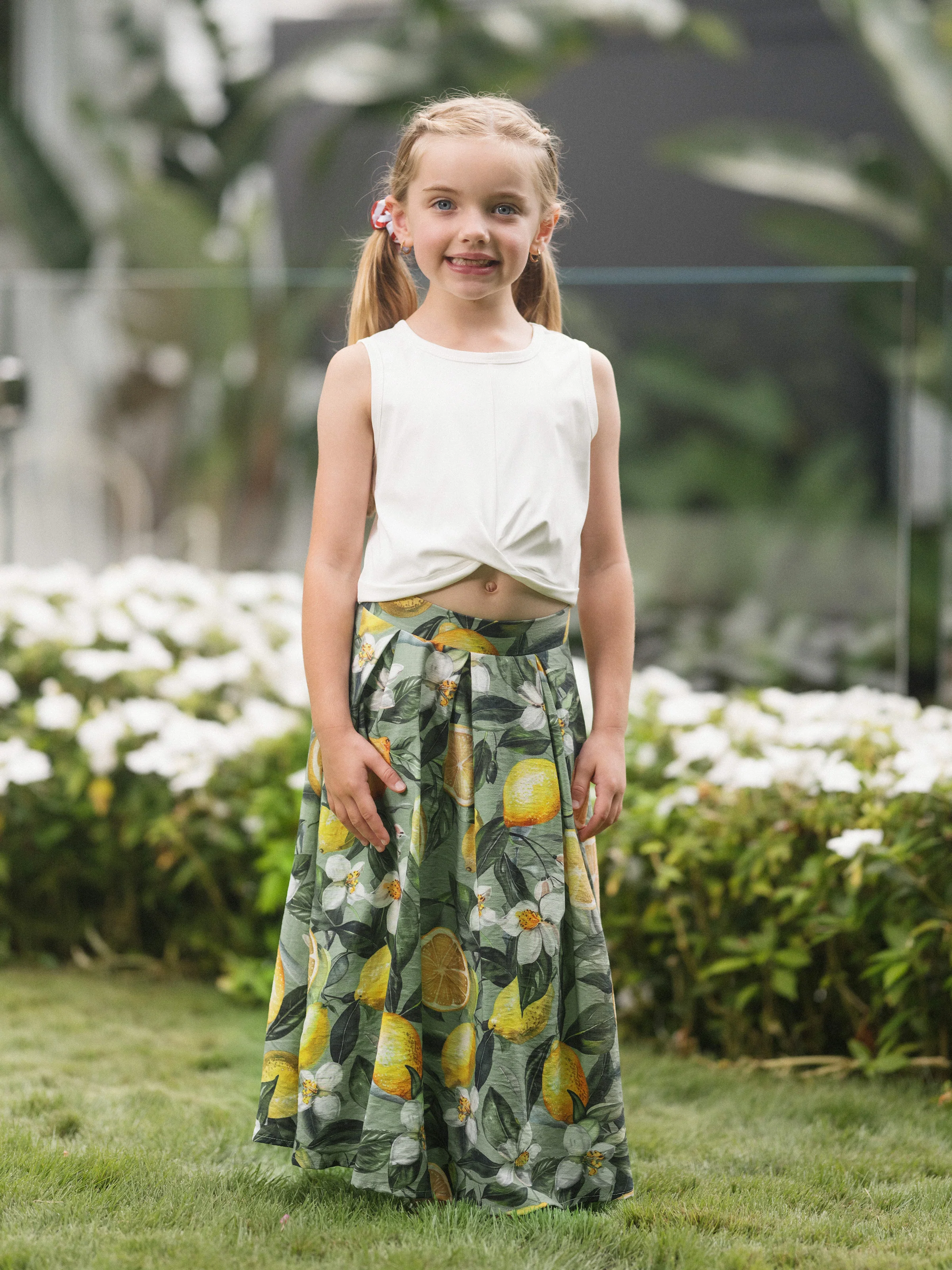 Mommy & me Outfits – Lemon Print Hawaiian Summer Dresses – Tropical Vacation Clothes for Men, Women & Kids Green - Image 10