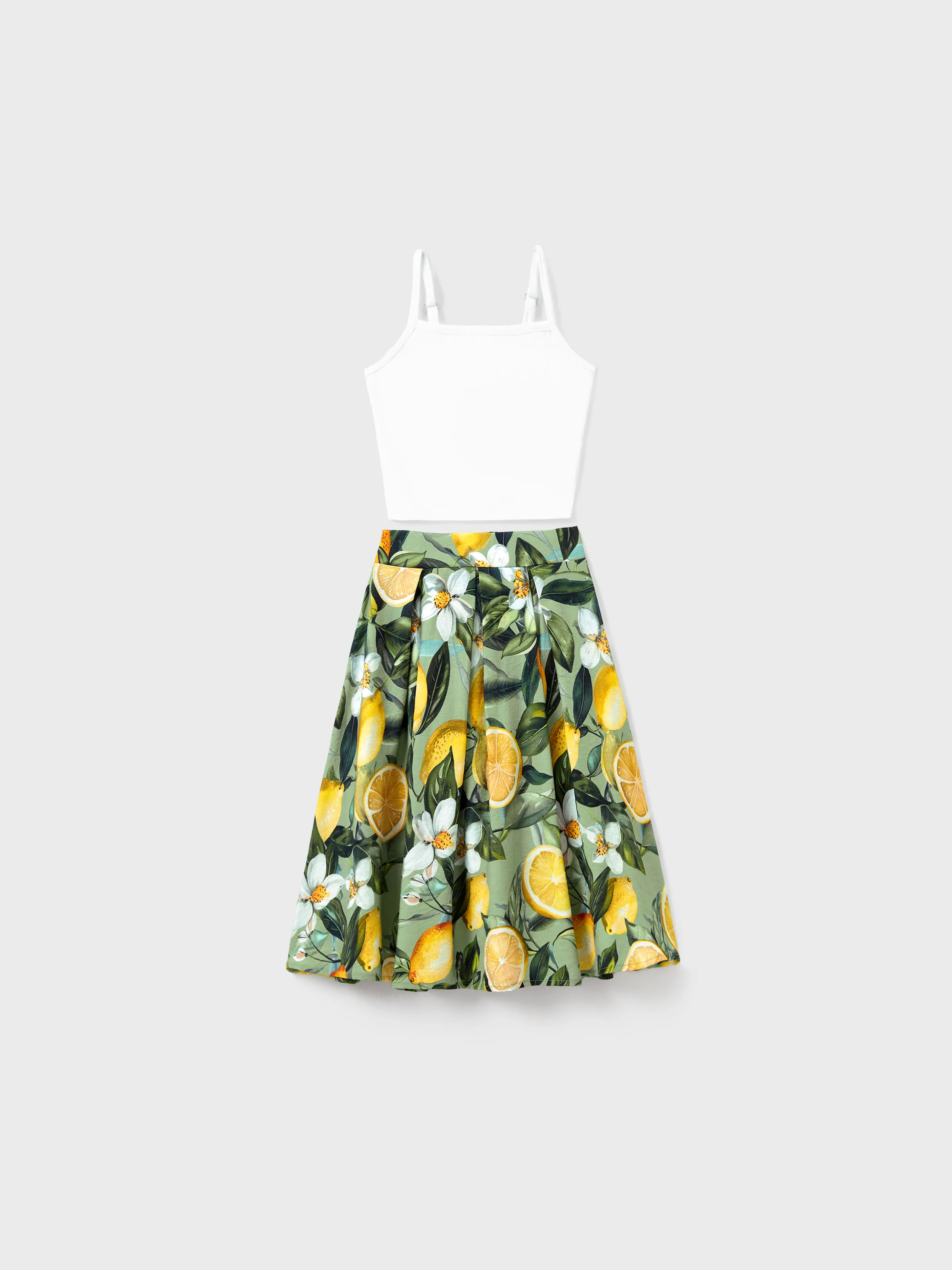 Mommy & me Outfits – Lemon Print Hawaiian Summer Dresses – Tropical Vacation Clothes for Men, Women & Kids Green - Image 12