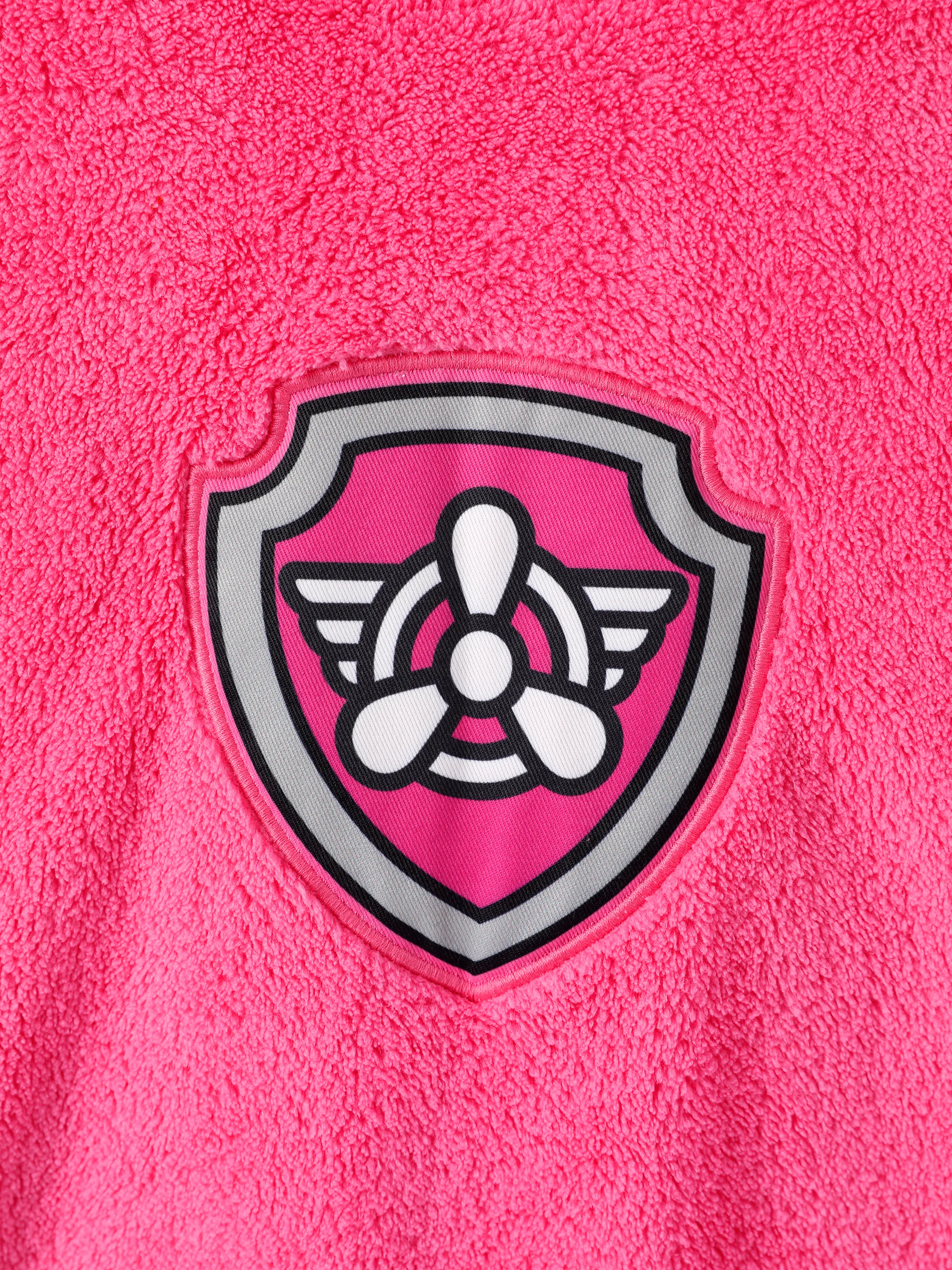PAW Patrol Toddler/Kid Girl Skye Hooded Terry Cloth Swim Cover-up Hot Pink - Image 2